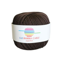 Wolle Hanna Cable braun 100% Baumwolle 50g 175m Farbe 1690