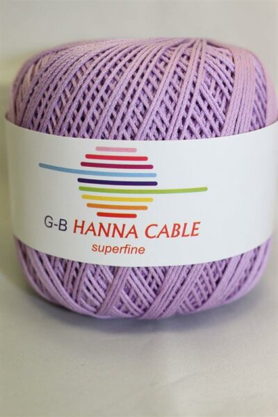 Wolle Hanna Cable flieder 100% Baumwolle 50g 175m Farbe 1480