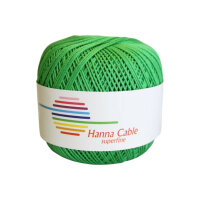 Wolle Hanna Cable grün 100% Baumwolle 50g 175m Farbe...