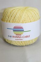 Wolle Hanna Cable hellgelb 100% Baumwolle 50g 175m Farbe...