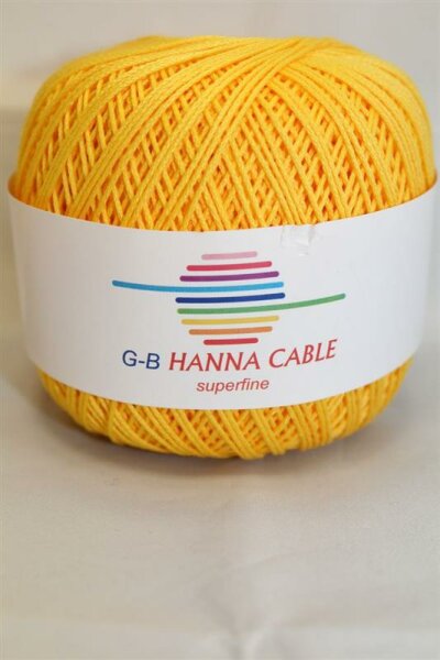 Wolle Hanna Cable maisgelb 100% Baumwolle 50g 175m Farbe 1470