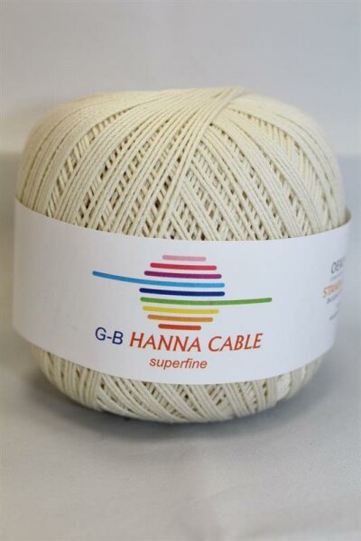 Wolle Hanna Cable natur 100% Baumwolle 50g 175m Farbe 1440