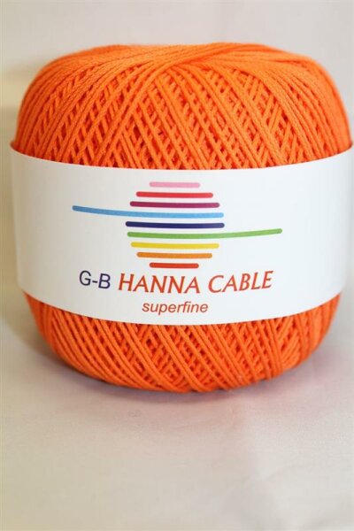 Wolle Hanna Cable orange 100% Baumwolle 50g 175m Farbe 1814