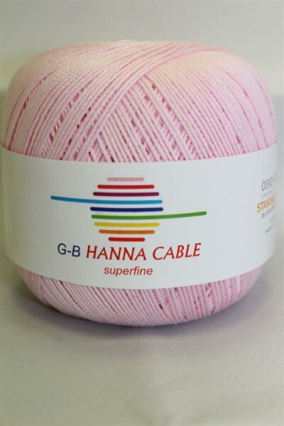 Wolle Hanna Cable rosa 100% Baumwolle 50g 175m Farbe 1770