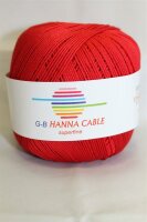 Wolle Hanna Cable rot 100% Baumwolle 50g 175m Farbe 1030