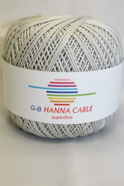 Wolle Hanna Cable silbergrau 100% Baumwolle 50g 175m Farbe 1450