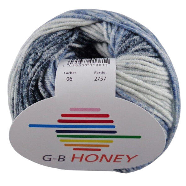 Wolle Honey schwarz-meliert Farbe 06