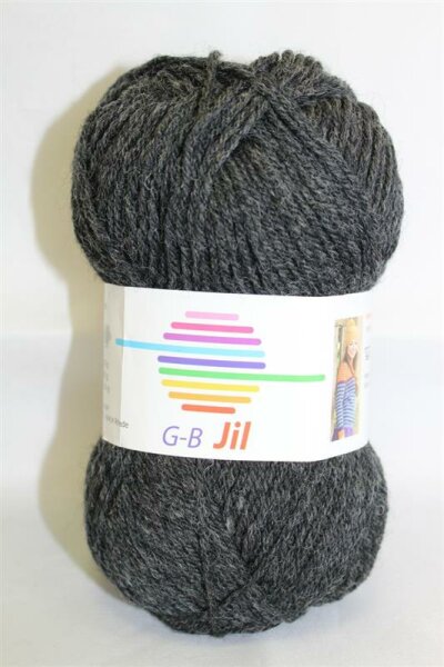 Wolle Jil anthrazit 100% Schurwolle 50g 125m Farbe 4420