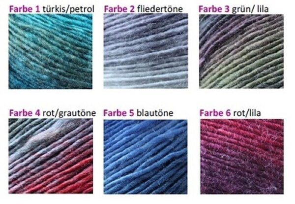 Wolle JOYCE rot-grautöne Farbe 04