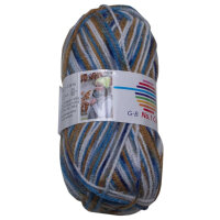 Wolle No.1 color blau-natur-khaki 100% Polyacryl 50g 150m...