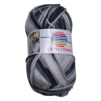 Wolle No.1 color schwarz-weiß-grau Farbe 112