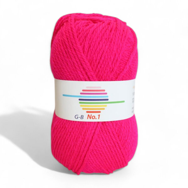 Wolle No.1 neonpink Farbe 1330