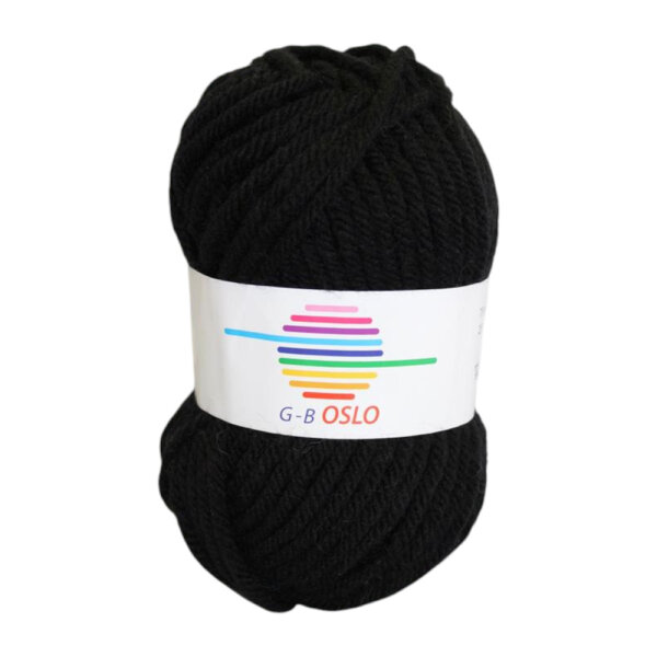 Wolle Oslo schwarz Farbe 05