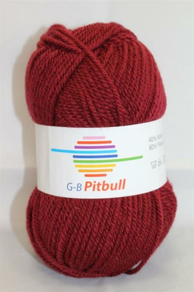 Wolle Pitbull bordeaux 60% Polyacryl+40% Wolle 100g 176m Farbe 12