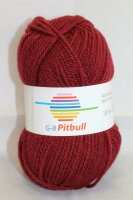 Wolle Pitbull bordeaux 60% Polyacryl+40% Wolle 100g 176m...