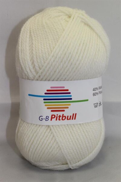 Wolle Pitbull ecru Farbe 1