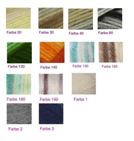 Wolle Sea Shell rot/natur/grau Farbe 100