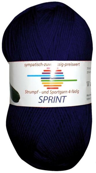 Wolle Sprint marine 75% Schurwolle Superwash+25% Polyamid 50g 210m, Farbe 119