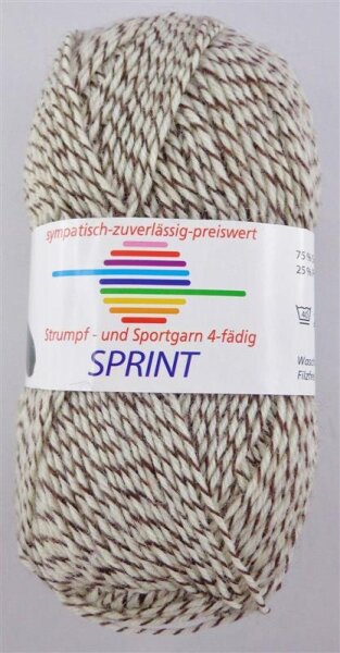Wolle Sprint natur-braun-meliert Farbe 485