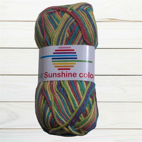 Wolle Sunshine color bunt Farbe 10 50% Polyacryl+50% Baumwolle 50g 101m