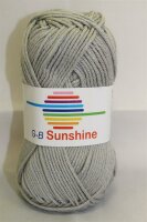 Wolle Sunshine hellgrau 50% Polyacryl+50% Baumwolle 50g...