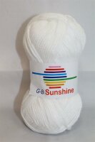 Wolle Sunshine weiß 50% Polyacryl+50% Baumwolle 50g...