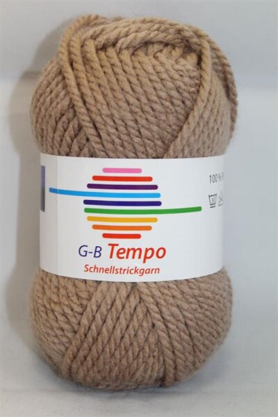 Wolle Tempo taupe Farbe 22