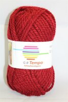 Wolle Tempo weinrot 100% Polyacryl 50g 52m Farbe 23