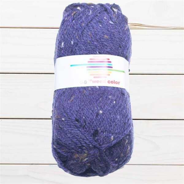 Wolle Tweed-Color lila Farbe 071