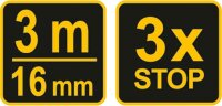 STAHL-ROLLBANDMASS 3XSTOP 3MX16MM