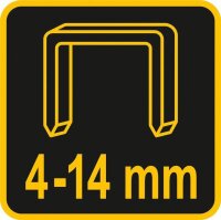 HANDTACKER mit SCHLAGEINST. 4-14MM INKL. 100 HEFTKL. 8MM