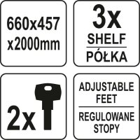 SERVICESCHRANK 2 TÜREN 660X457X2000M