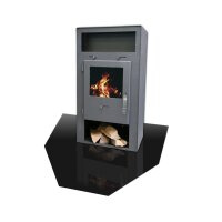 Bodenplatte 6-eckig schwarz