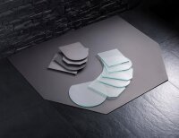 Bodenplatte 6-eckig schwarz