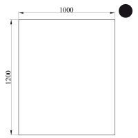 Bodenplatte rechteckig schwarz
