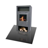 Bodenplatte rechteckig grau