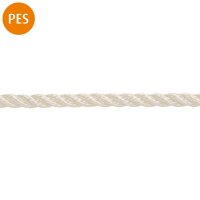 PES-Seil 6mm, weiß gedreht // Meterware
