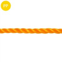 PP-Seil 6mm, orange, 3-schäftig gedreht // Meterware