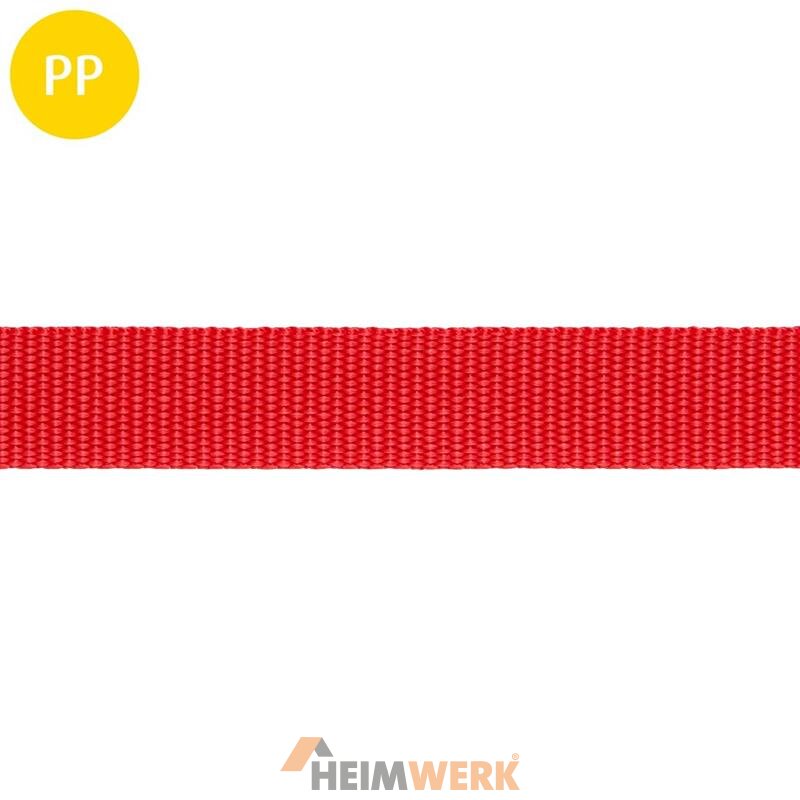 10m PP Gurtband - 25mm Breit - 1,4mm Stark - Sandgold (UV