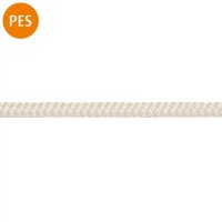 PES-Seil 8mm, weiß, 16-fach geflochten // Meterware