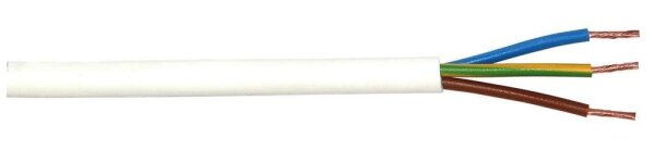 H03VV-F 3G0,75 Schlauchleitung Spule weiß // Meterware