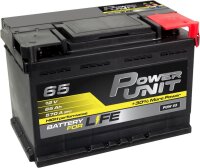 Starterbatterie 12V/65Ah 570A 278x175x175mm Power Unit PUW65