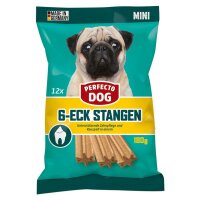 Perfecto Dog 6-Eck Stangen Mini 180g (12 Stangen)