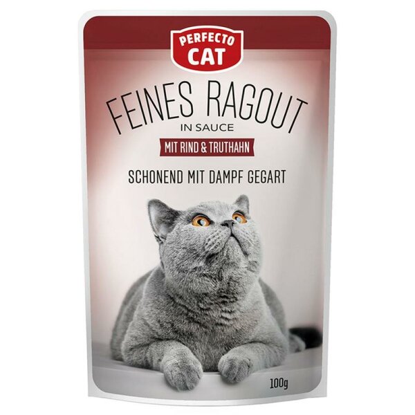 Perfecto Cat Beutel 100g Feines Ragout mit Rind & Truthahn