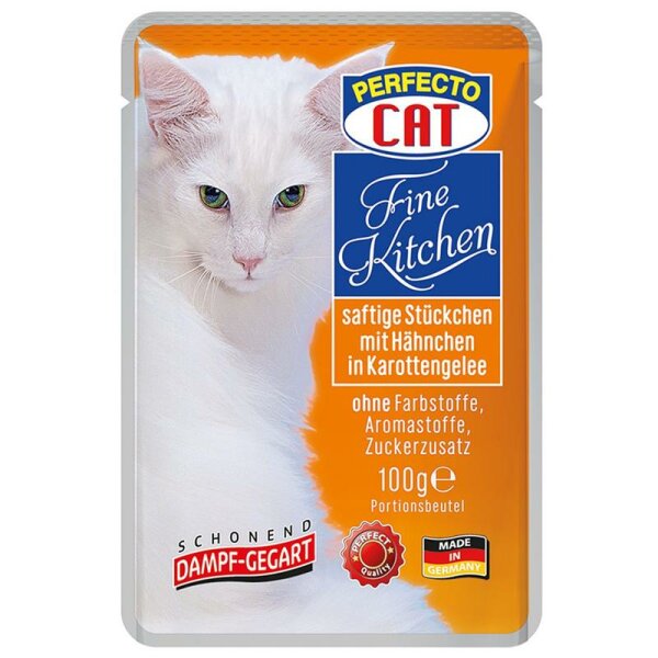 Perfecto Cat Beutel 100g fine Kitchen Hähnchen