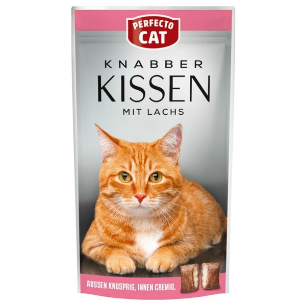 Perfecto Cat Feine Knabber Kissen mit Lachs 50g