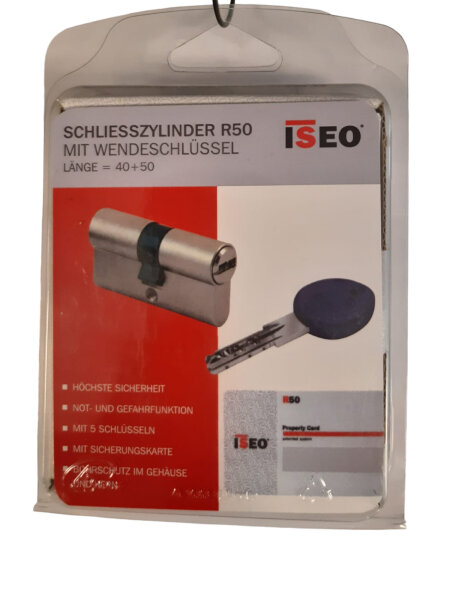 Schließzylinder R50 40-50 inkl. 5 Wendeschlüssel, mit Gefahrenfunktion