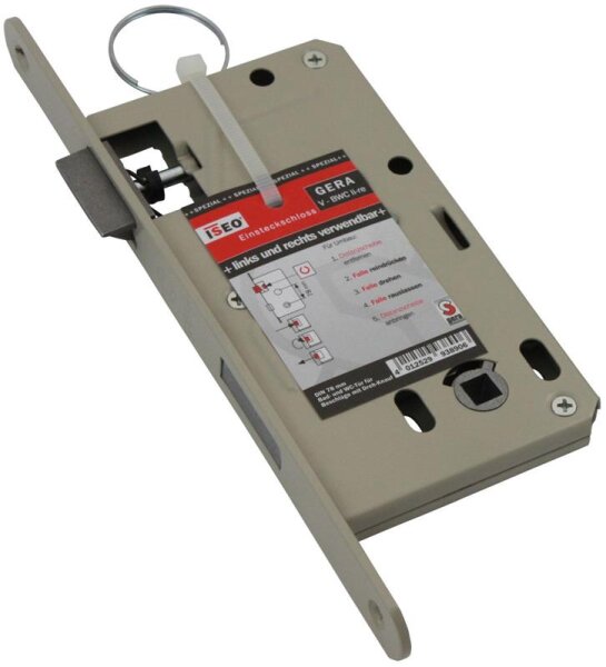 WC/Badzellen-Einsteckschloss GERA 22, DIN WC, 78 mm 78mm DIN links/rechts