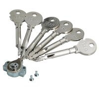 Einbausicherung 50mm mit 6 Stahlschlüssel