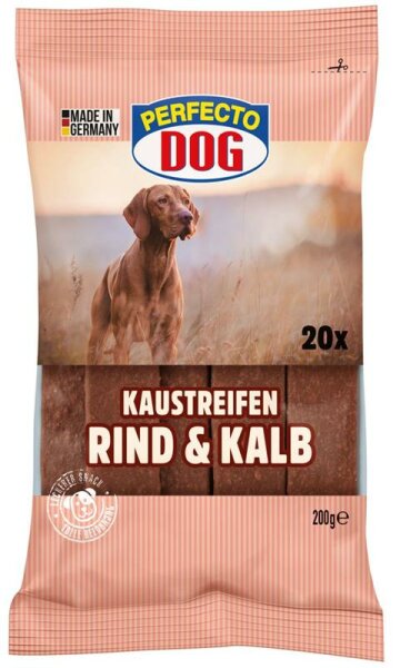 Perfecto Dog Streifen Rind/Kalb 20er  200g